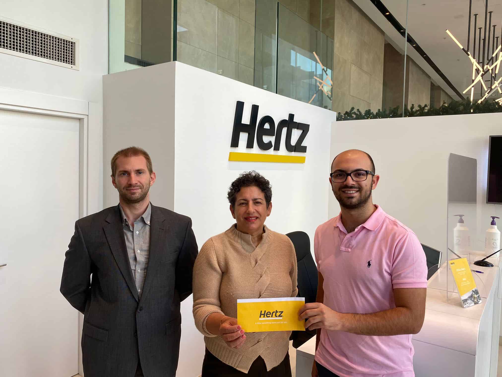 Hertz Malta presentation of donation